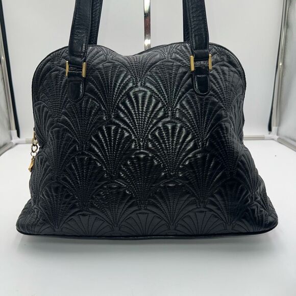 Bally Vintage Quilted Lambskin Fan Motif Shoulder Bag - Picture 1 of 11